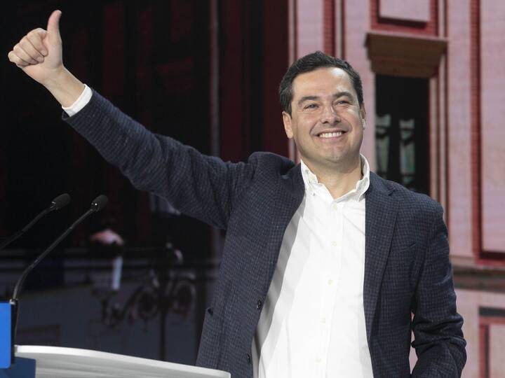 Der andalusische Ministerpräsident Juan Manuel Moreno Bonilla Andalusische Ministerpräsident