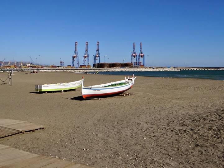 Strand Huelin in Málaga Strand Huelin