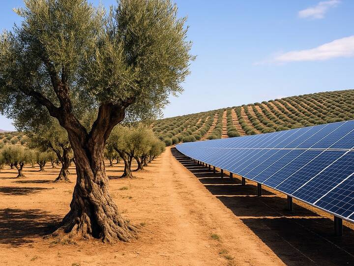 Andalusien alte Olivenbäume Solarparks