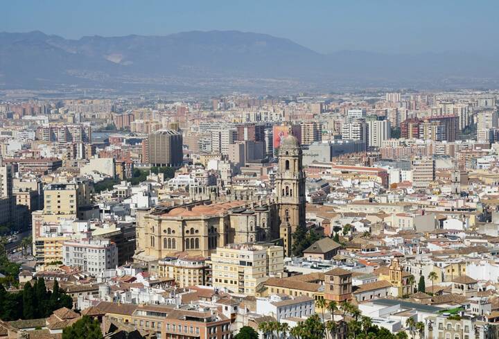 Blick auf die Kathedrale von Málaga Málaga Catedral