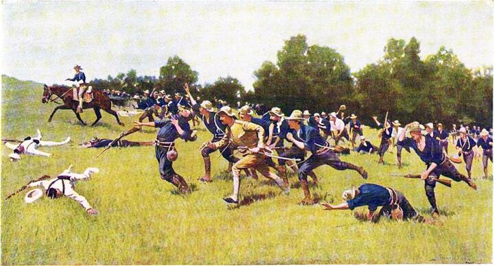 Angriff der Rough Riders am San-Juan-Hügel Krieg USA Spanien