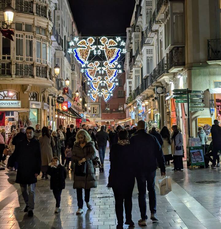 Málaga Weihnachten Altstadt