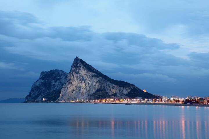 Gibraltar Felsen Nacht