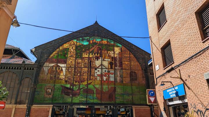 Málaga Mercado Atarazanas Fenster Rückseite
