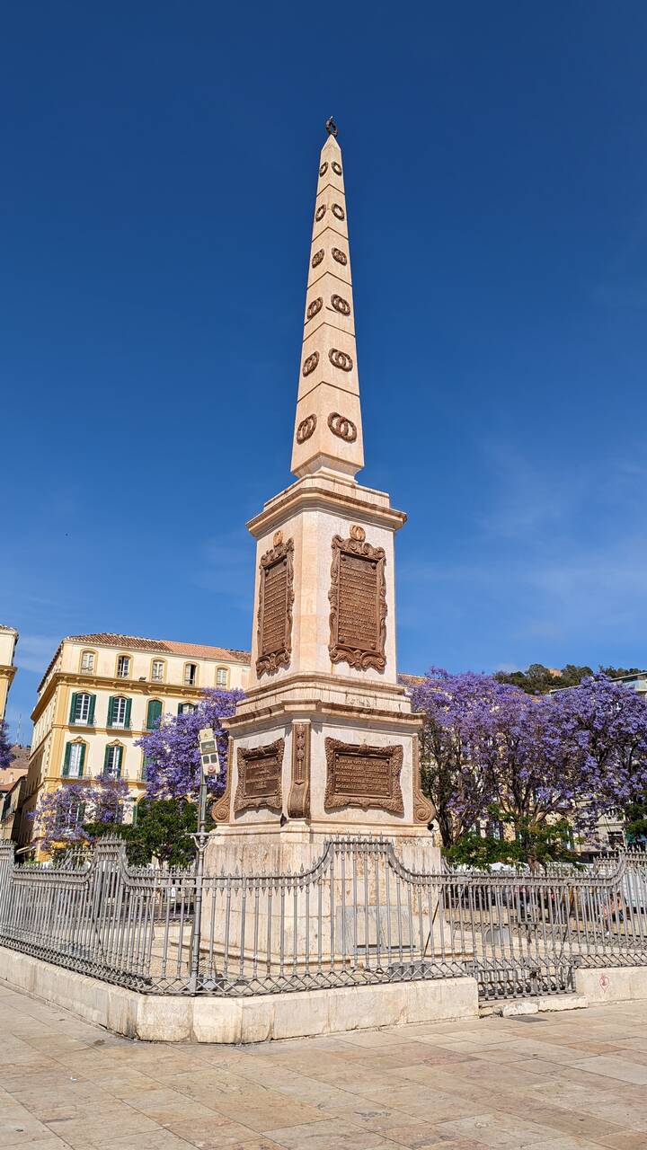 Málaga Plaza de la Merced Obelisk