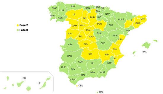 Corona Phasen Spanien Juni 2020
