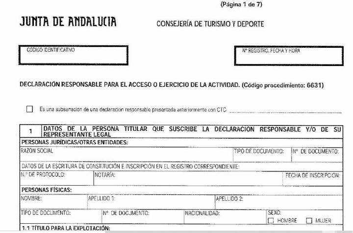 Antragsformular Vermietung Ferienwohnung Andalusien